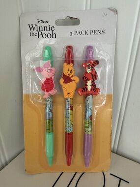 Disney Winnie the Pooh Character Pen Set Rubber Figure